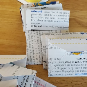 Mini Envelopes from Dictionary Pages Set of 20 2.5-inch x 2.0-inch Love Notes Blank Cards Ephemera Paper Crafting Decoration