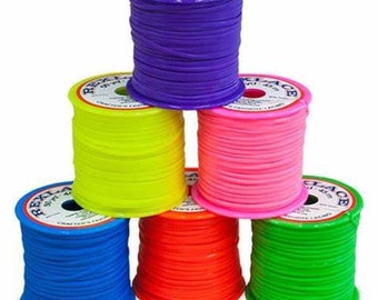 Neon Rexlace Plastic Lacing: 6 Pack DIY Jewelry Making