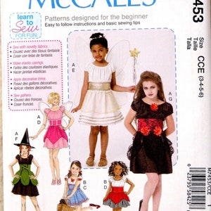 McCall&#39;s M7453 Children&#39;s/Girls&#39; Fairy, Witch, Pirate, Angel and Character Costumes Size CHJ (7-8-10-12-14)