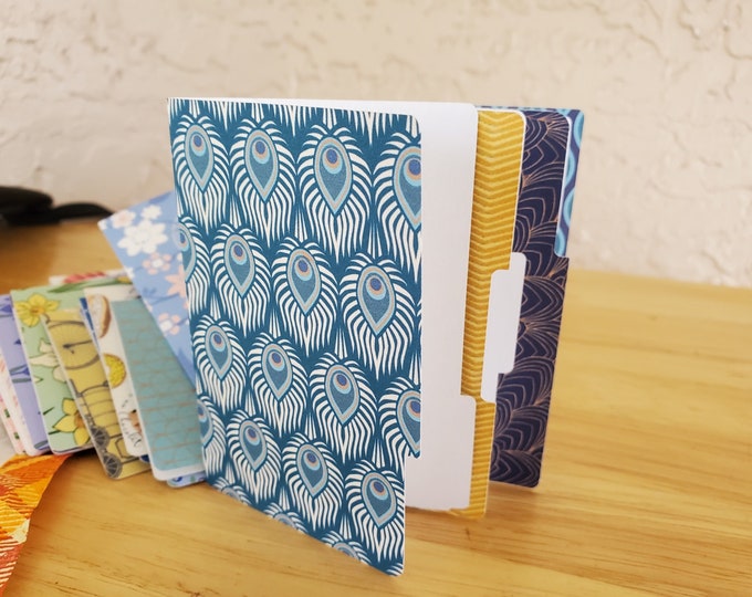 Printed Mini File Folder, 2.75 inches wide by 4 inches long, Set of 12