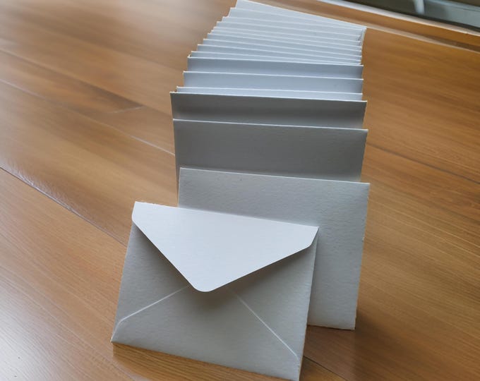 Mini White Envelopes Set: 2.5-inch Craft Embellishments