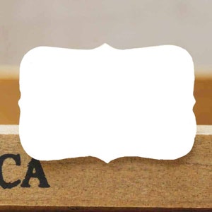 "Quatrefoil blanko rechteckige Klammerformkarten - Geschenkanhänger-Tischkarten, Geschenketiketten, Scrapbook-Verzierung (2,75 "x 2""), 25er-Set."