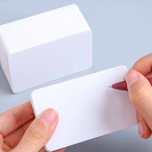 Carnets de notes pour agenda, embellissements pour scrapbooking, papier blanc 65 lb (3,5 x 2,5 po.), lot de 50