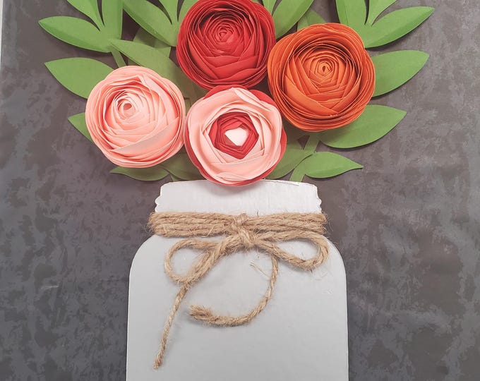 Paper Flower Bouquet Craft Kit: Upcycled Book Page Circles, Jar & Twine