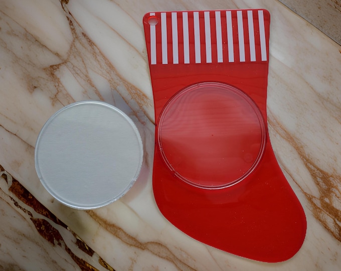 6pc Christmas Stocking Acrylic Photo Frame Ornament DIY Craft Kit