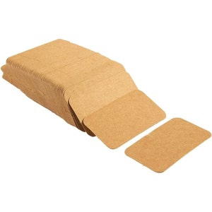 LIQUIDAÇÃO Conjunto de 100 cartões de diário de papel kraft, marcadores de planejador, enfeites para scrapbook (3,5" x 2,25")