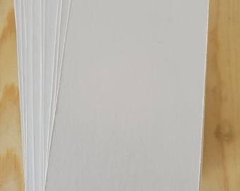 White Chipboard Cards: Rounded Die Cut Cardboard for Crafts (3x5")