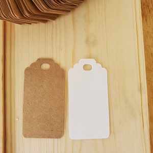 Bulk Tags vários Branco, Kraft ou Manilla em vários tamanhos