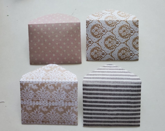 Handmade Tiny Envelopes: Patterned Cardstock Coin Holders - Set of 20