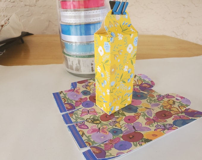 Milk Box Favor Boxes: Ready to Assemble Cardstock Gift Boxes, Set of 20