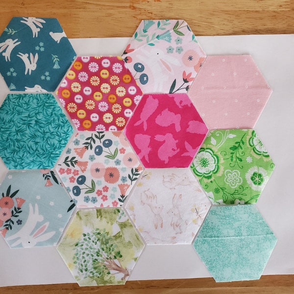 Hexagon Precut Fabric Etsy