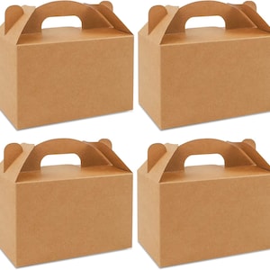 Cajas a dos aguas blancas o kraft, juego de 12