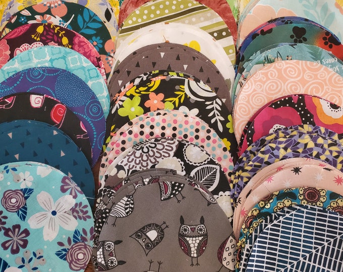 Lot of 50 Fabric Circles Yo Yo Circles Suffolk Puff Fabric Circles