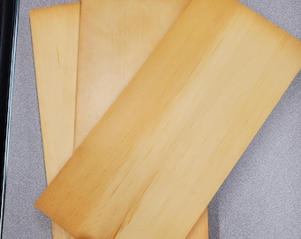 10 pcs Unfinished Wood Slab Natural Crafting Pine Wood Blocks 5 1/2" x 12" x 3/8"
