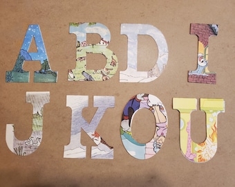 4" Die Cut Printed Letters A to Z from 110lb Paper, 2 Sets