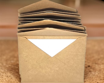 Mini Kraft Envelopes & Cards Set: 2.5-inch Love Notes, Paper Crafting