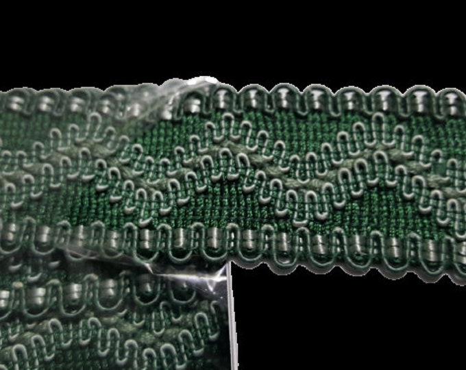 Green Zig Zag Gimp Trim: 1.75" Wide, By The Yard