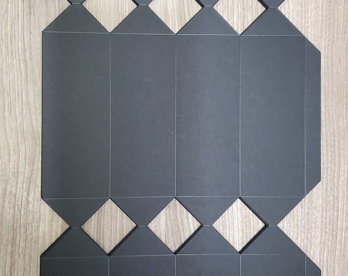 Large Square Paper DIY Cracker Kit: Square Bonbons, Handmade Craft - Snaps sold separately