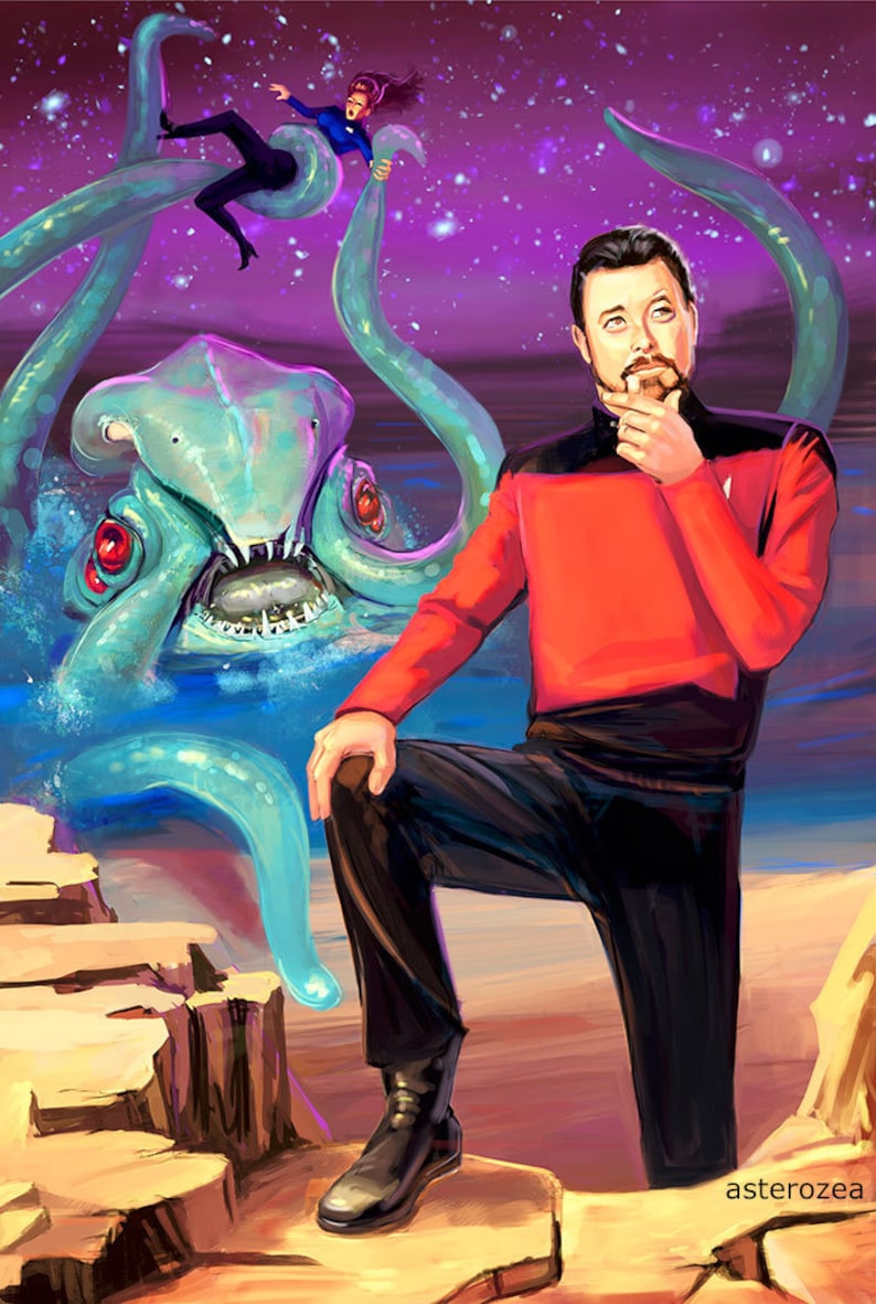 Star Trek William Riker Wall Art Print Next Generation TNG ...