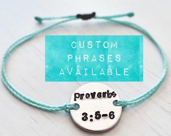 Personalized Bible Verse Bracelet | Scripture Bracelet | Christian Bracelet | Religious | Christian Jewelry- Inspirational