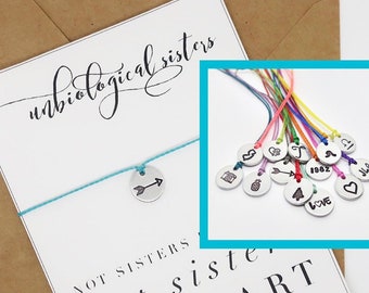 Unbiological Sister Friendship Bracelet | Best Friend Bracelet | Big Little Sorority | Soul Sister | Best Friend Gift