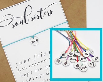 Soul Sister Bracelet | Best Friend Gift | Long Distance Friends |  Big Little Sorority | Best Friend Bracelets