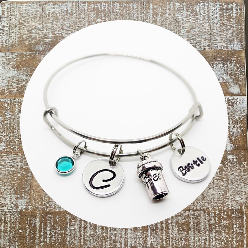 Coffee Gifts Best friend bracelet But first Coffee Bff bracelet Best Friend Gifts Friendship Gift image 1