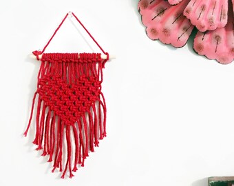 Valentines Day Decor | Macrame Heart Wall Hanging | Valentine Decoration | Valentines Wall Hanging | Heart Decor