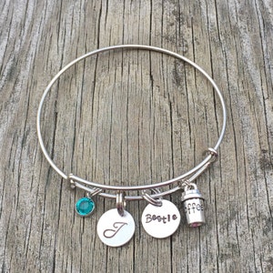 Coffee Gifts Best friend bracelet But first Coffee Bff bracelet Best Friend Gifts Friendship Gift image 4