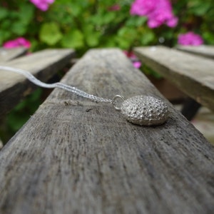 Sterling silver sea urchin pendant
