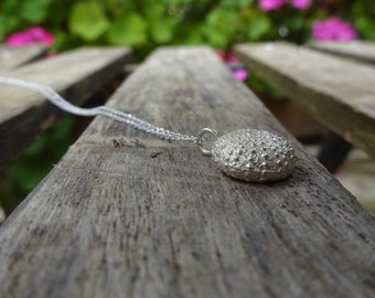 Sterling silver sea urchin pendant