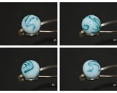 9 16 quot ( ) Alley Green and Blue Swirl Gorgeous Vintage Marble 5