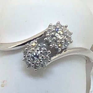 DeBeers 2 Diamond Style 2.07 Full Cut I1 Eye Clean 10kt White Gold Sold in Stores for 499.00 image 2