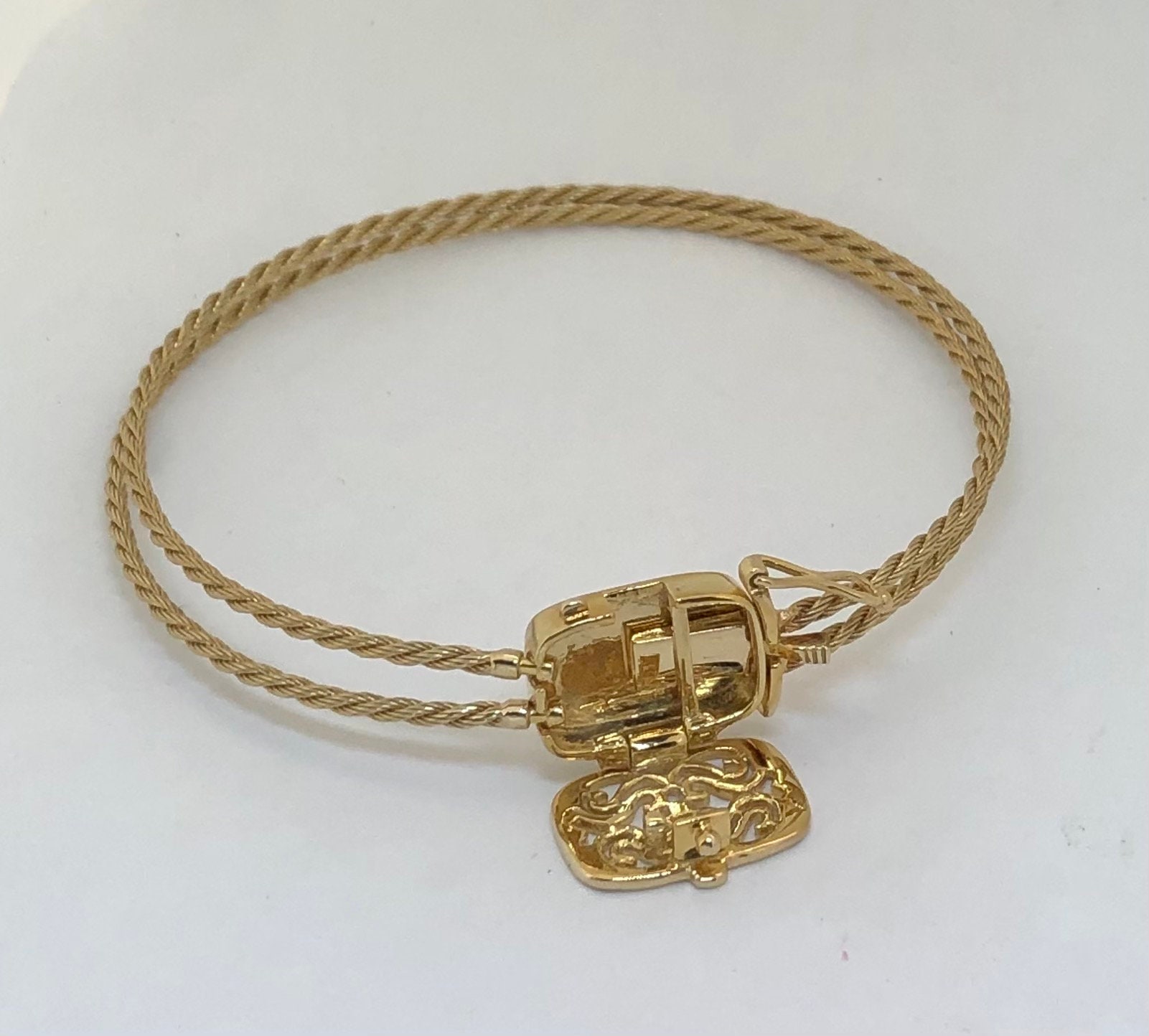 Slide Bracelet 14k Gold R.klein Cable Bracelet 7.25 Inches for