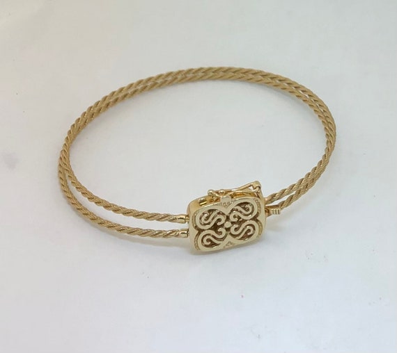 Slide Bracelet 14k Gold R.klein Cable Bracelet 7.25 Inches for