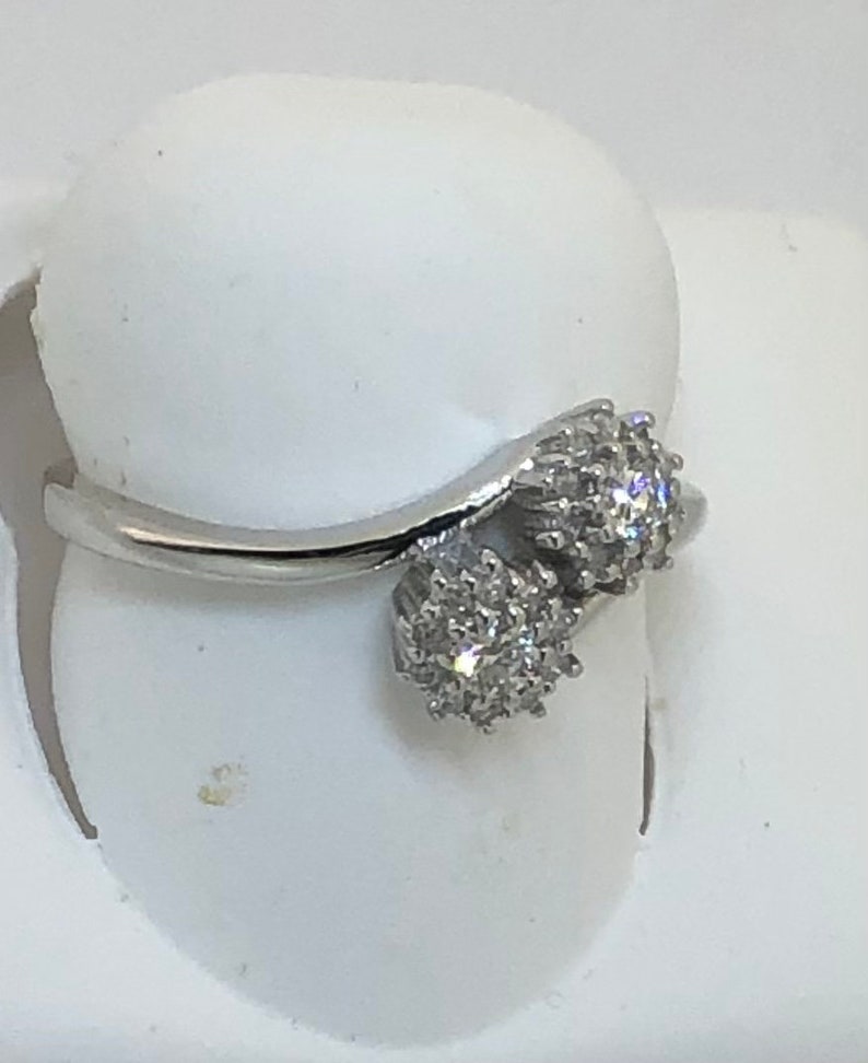 DeBeers 2 Diamond Style 2.07 Full Cut I1 Eye Clean 10kt White Gold Sold in Stores for 499.00 image 6