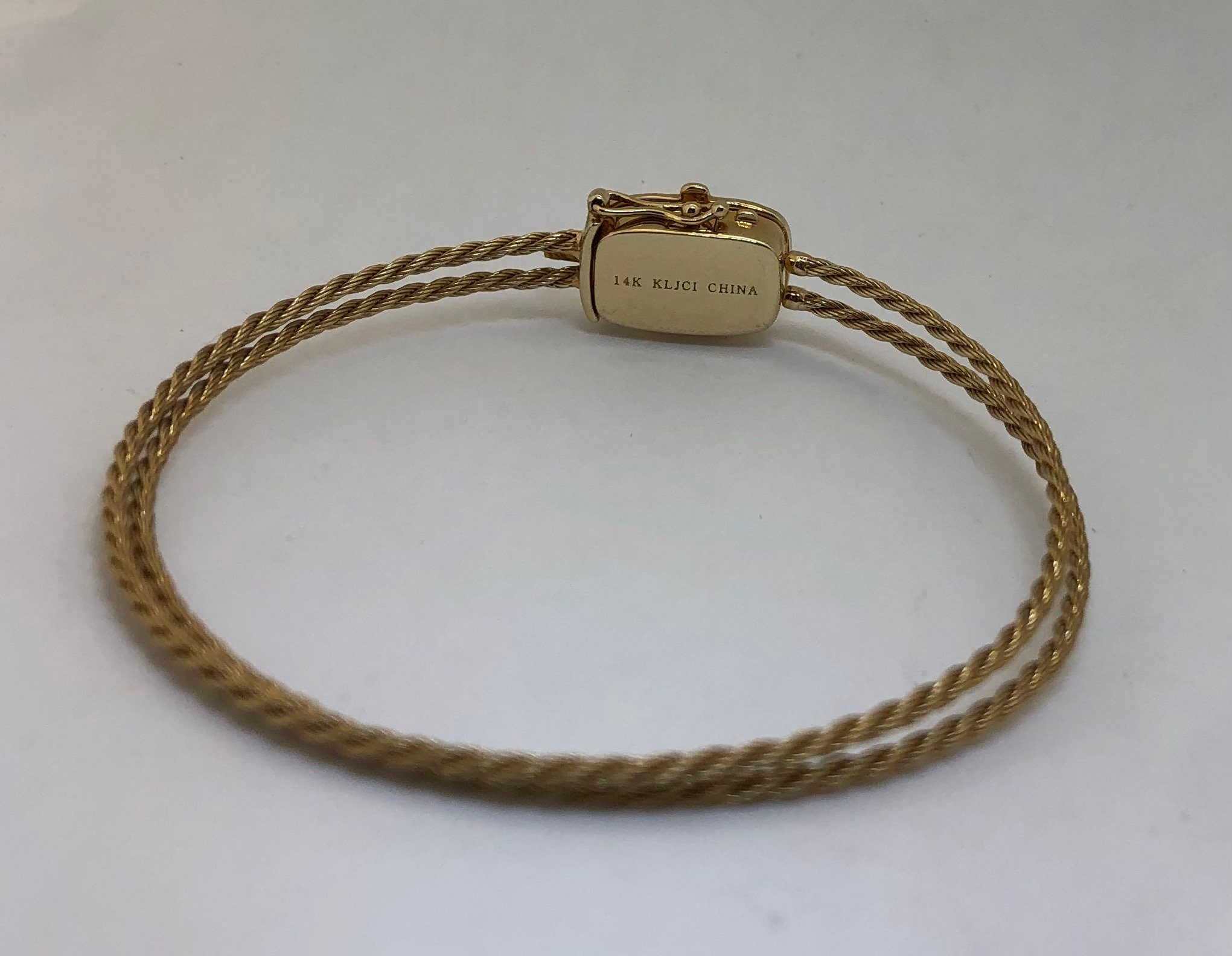 Slide Bracelet 14k Gold R.klein Cable Bracelet 7.25 Inches for Interchageable Slides in Stock 7.25 7.50 8 Etsy Israel