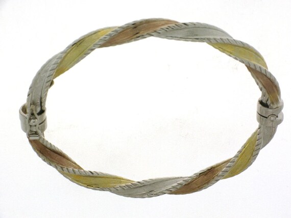 シルバー ゴールド バングル　最終値下げ‼️ 40ドル値下げ 149ドル 小売価格 199-249 重厚なソリッド3色メッキ