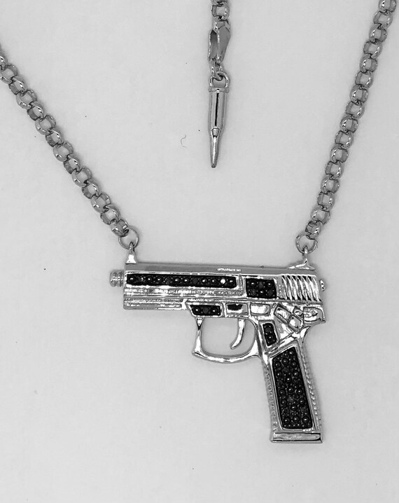 Exclusive Designer Tactical Replica Gun Necklace Heavy Etsy