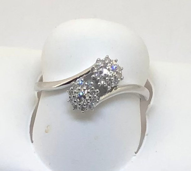 DeBeers 2 Diamond Style 2.07 Full Cut I1 Eye Clean 10kt White Gold Sold in Stores for 499.00 image 4