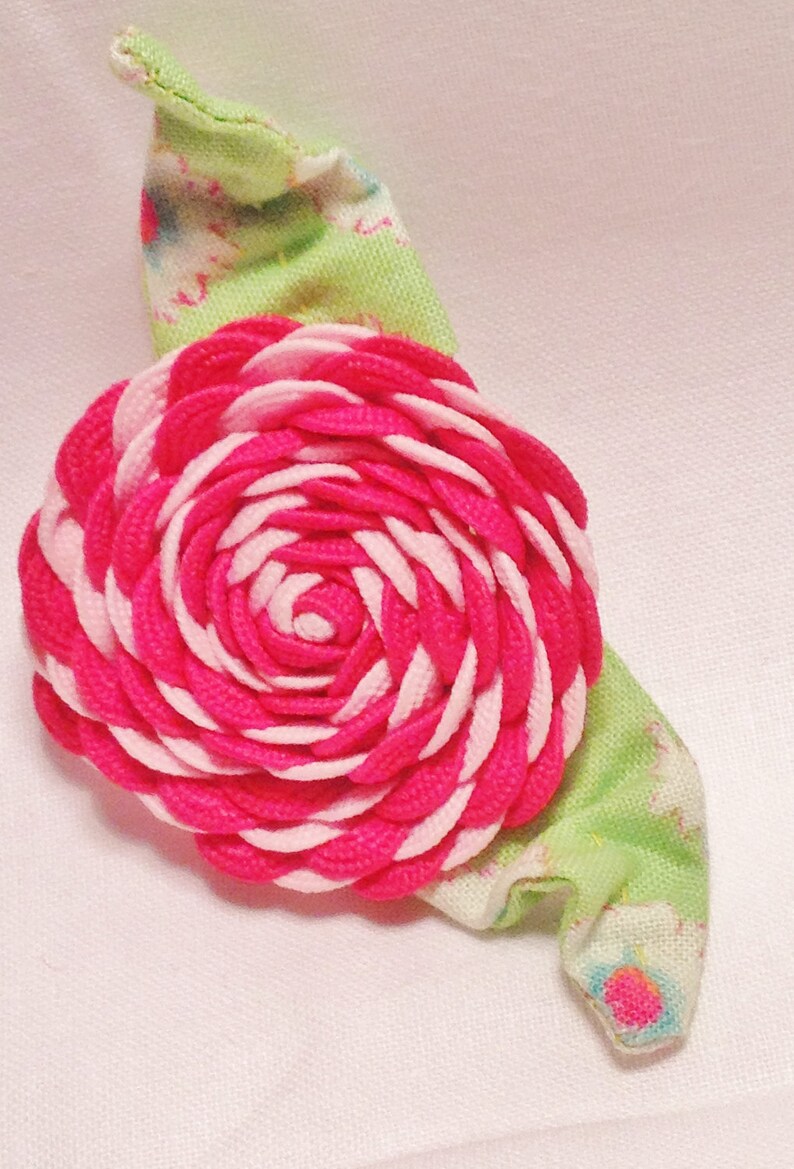 Vintage Brooch Ric Rac Rose Rick Rack Rose Handmade Pink Etsy