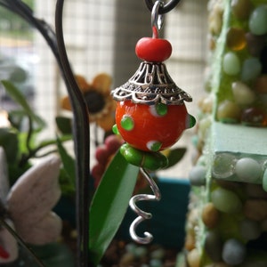 Fairy Garden Lantern - Orange (Gnome Lantern, Miniature Garden Lantern)