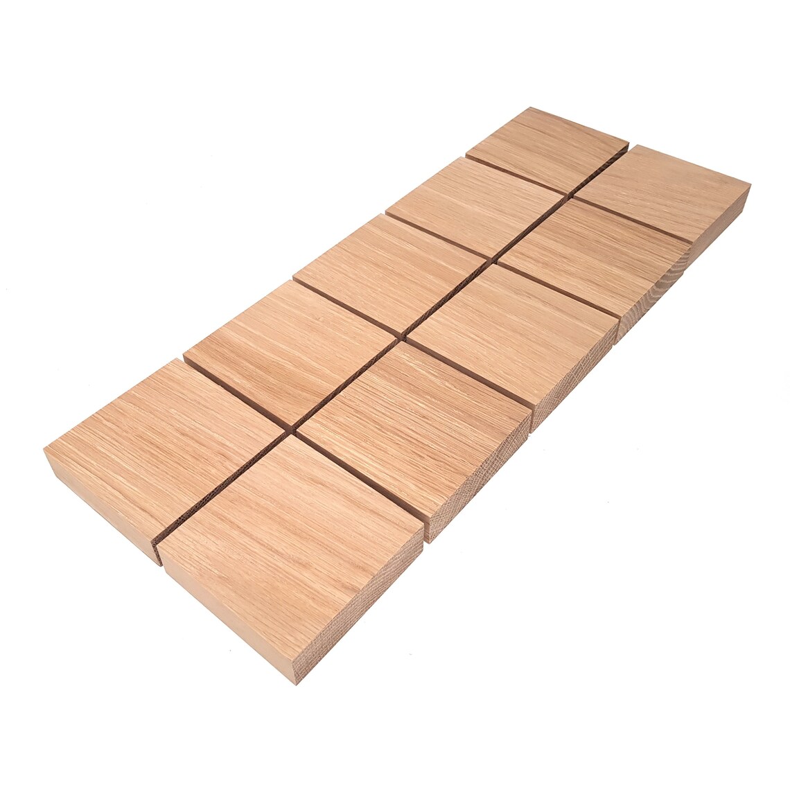 LOT x 10 SQUARE 3 / 75 mm wooden blocks bundle set OAK Etsy