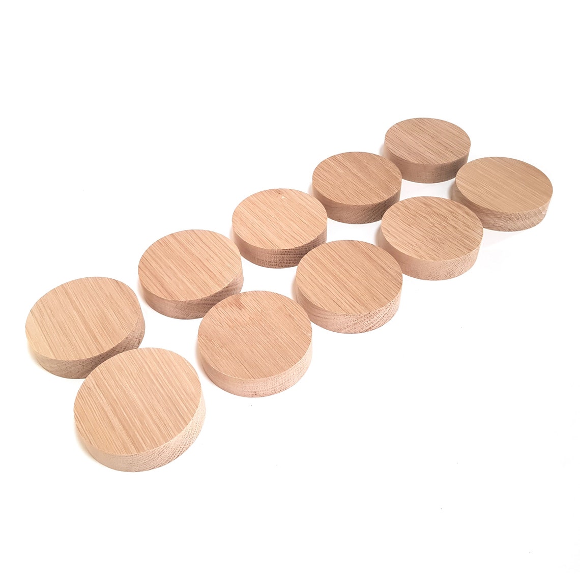 LOT X 10 CIRCLE 3.0 / 75 Mm Wooden Blocks Bundle Set OAK Etsy UK