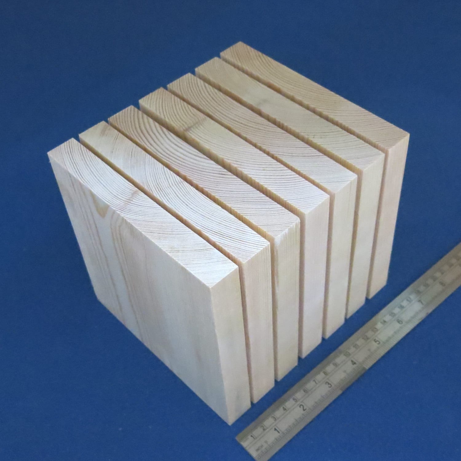 LOT x 7 SQUARE 6.0 / 150 mm wooden blocks bundle set Etsy
