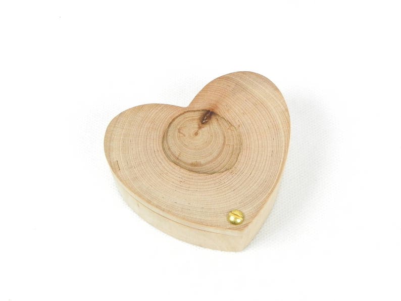 Personalized ring bearer box wooden hand made heart shaped ring bearer box holder heart wood