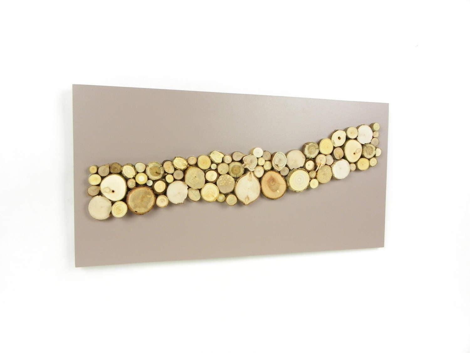 Tableau Abstrait, Tableau de Rondins Bois, Moderne Scandinave, Fait Main avec Des Bois