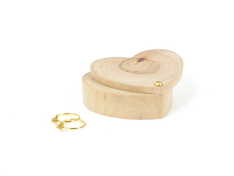 Personalized ring bearer box wooden hand made heart shaped ring bearer box holder heart wood
