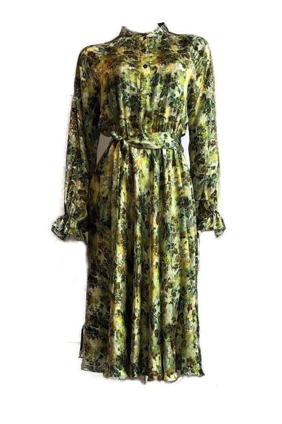 raglan sleeve satin dress SHEIN Raglan Sleeve Tie Front Flare Satin Dress