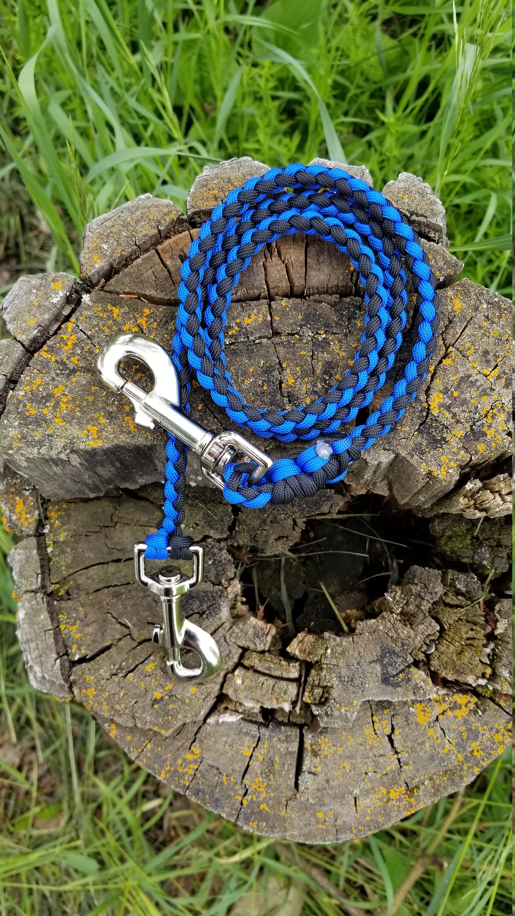 Double Ended Dog Leash 550 Paracord Lead with metal Clasp Etsy